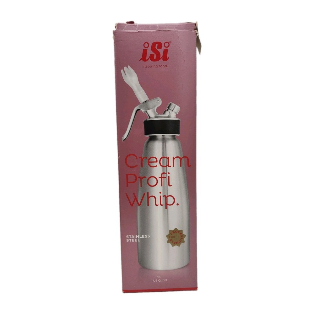 New iSi Cream Profi Whip Cream Dispenser Stainless Steel 1L 1 US Qrt Damaged Box